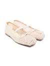 Christian Louboutin Baballet Bow-embellished Mesh Ballet Flat In Neutrals