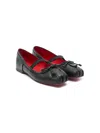 Christian Louboutin Baballet Leather Ballet Flats In Black