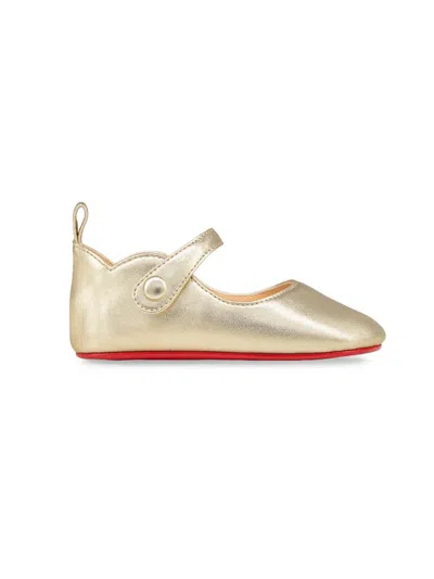 Christian Louboutin Baby's Baby Love Chick Ballerinas In Gold