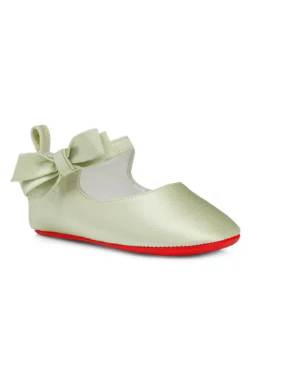 Christian Louboutin Baby Girl's Lou Babe Ballerina Flats In Green