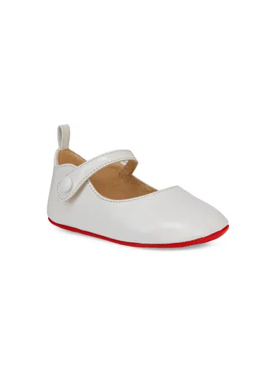Christian Louboutin Baby Girl's Love Chick Ballerina Shoes In White