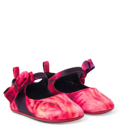 Christian Louboutin Baby Lou Babe Crêpe Satin Mary Jane Flats