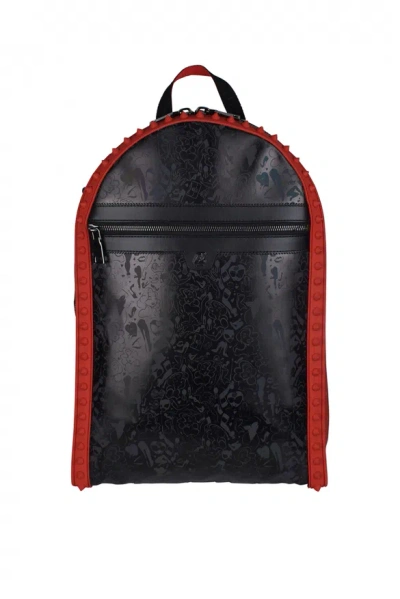 Christian Louboutin Backparis Leather Studded Backpack In Black
