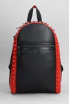 Christian Louboutin Backparis Leather Studded Backpack In Black