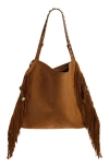 Christian Louboutin Baggy Fringe Suede Tote