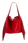 Christian Louboutin Baggy Fringe Suede Tote