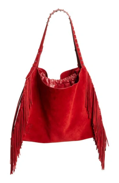 Christian Louboutin Baggy Fringe Suede Tote