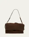 Christian Louboutin Baggy Large Shoulder Bag In Suede
