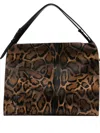Christian Louboutin Baggy Leather Shoulder Bag In Animal Print