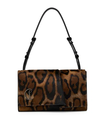 Christian Louboutin Baggy Small Pony Hair Shoulder Bag In Red
