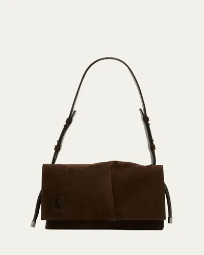 Christian Louboutin Baggy Small Shoulder Bag In Suede