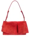 Christian Louboutin Baggy Small Suede Shoulder Bag In Red