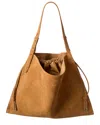 Christian Louboutin Baggy Suede Tote In Brown