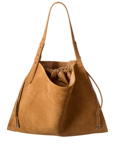 Christian Louboutin Baggy Suede Tote In Brown