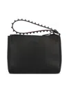 Christian Louboutin Embellished Clutch With Textured Finish And Wrist Strap In Black