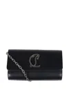 Christian Louboutin Loubi54 Shoulder Bag Wallet With Chain Strap In Black