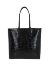 Christian Louboutin Cabata Black Calf Ali Zipper Tote Bag In Black
