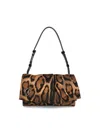 Christian Louboutin Baggy Small Gathered Leopard-print Calf Hair Shoulder Bag In Brown