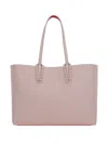 Christian Louboutin Studded Detailing Small Leather Tote In Pink