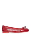 Christian Louboutin Mamadrague Patent Flat In Nude & Neutrals