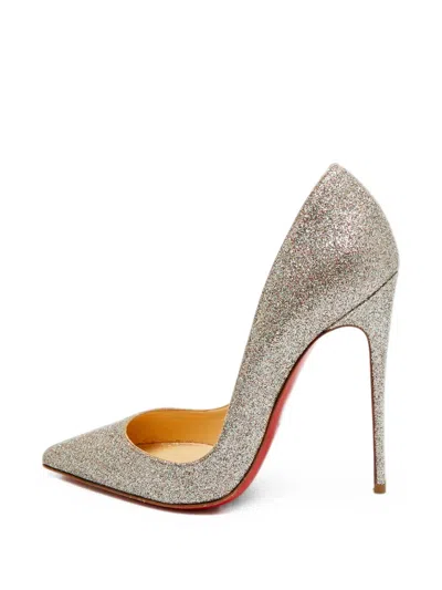 Pre-owned Christian Louboutin Ballalla Heeled Pumps In Silver