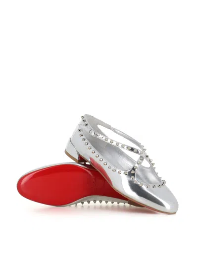 Christian Louboutin Pilouta Jane Mary Jane Flat In Silver