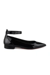 Christian Louboutin Erozeena Patent Pumps Pointed Toe Sole In Black