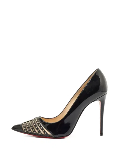 Pre-owned Christian Louboutin Bareta Pointed-toe Heeled Pumps In Black