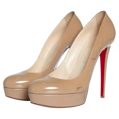 Pre-owned Christian Louboutin , Beige Bianca Pumps In Brown