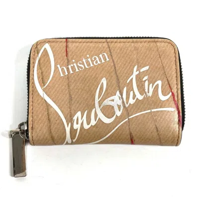 Pre-owned Christian Louboutin Beige Leather Coin Purse/coin Case ()