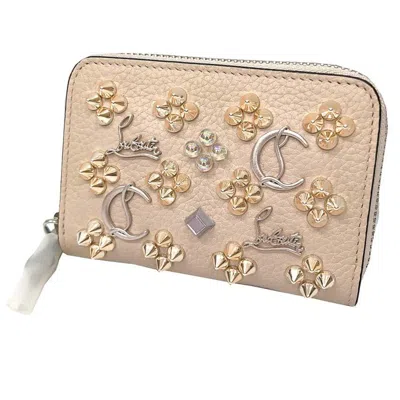 Pre-owned Christian Louboutin Beige Leather Coin Purse/coin Case ()