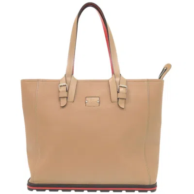 Pre-owned Christian Louboutin Beige Leather Tote Bag ()