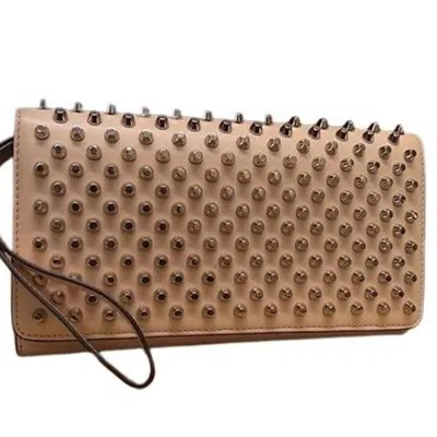 Pre-owned Christian Louboutin Beige Long Wallet (tri-fold) ()