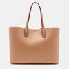 CHRISTIAN LOUBOUTIN CHRISTIAN LOUBOUTIN BEIGE/RED LEATHER AND RUBBER CABATA TOTE