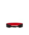Christian Louboutin Cabata Spike Leather Corset Belt In Black