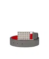 Christian Louboutin Belt With Rivet Decoration In Gray