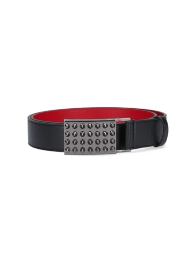 Christian Louboutin Men Funky Leather Belt In Brown