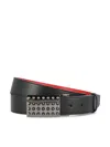 Christian Louboutin Funky Studs Belt In Black/gun Metal
