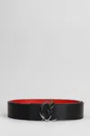 Christian Louboutin Belts In Black Leather In Black