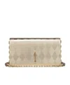 Christian Louboutin Bettina Patent Leather Clutch Bag In Brown