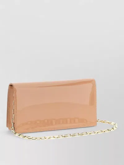 Christian Louboutin Bettina Clutch Bag Chain Strap Detail In Orange