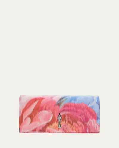Christian Louboutin Bettina Clutch Bag In Floral-print Crepe De Chine In Multi