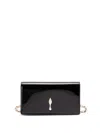 Christian Louboutin Rectangular Clutch Bag Chain Strap Metal Hardware In Black