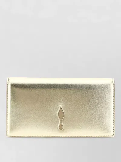 Christian Louboutin Bettina Clutch Metallic Finish Chain Strap In Gold