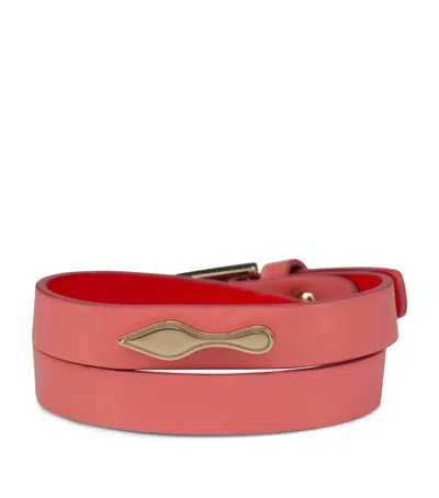 Christian Louboutin Bettina Leather Bracelet In Pink