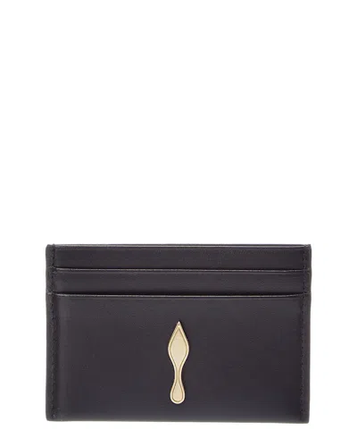 Christian Louboutin Bettina Leather Card Case In Black