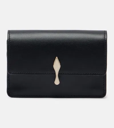 Christian Louboutin Bettina Leather Card Holder In Black