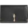 Christian Louboutin Bettina Leather Cardholder In Black