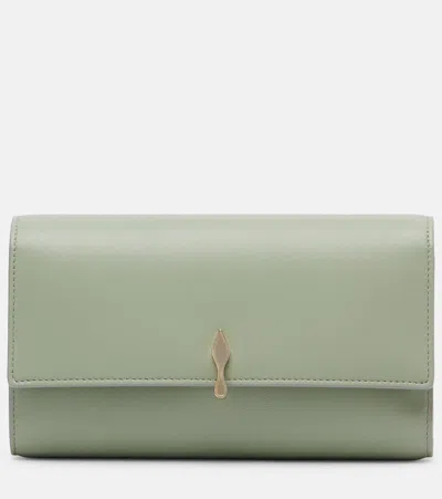 Christian Louboutin Bettina Leather Clutch In Green