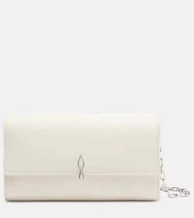 Christian Louboutin Bettina Leather Clutch In White